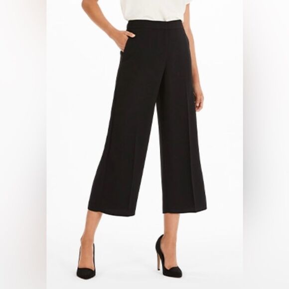 Express Women's Side zip Wide Leg Gaucho Culottes Dress Pants Pockets Career 8 - Picture 1 of 10
